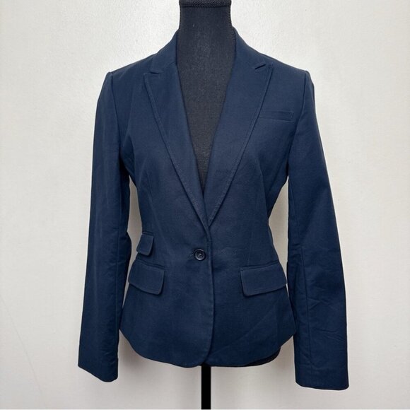 Banana Republic Womens 4 Stretch Navy Career Button Blazer - Picture 1 of 15